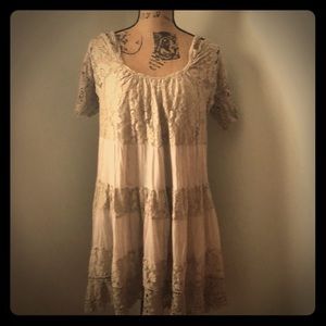 Cream lace tunic